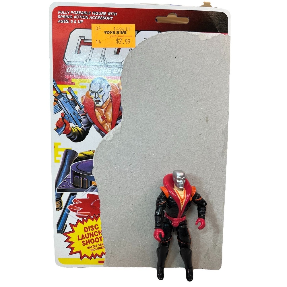 1992 COBRA DESTRO -ARAH GI Joe loose Figure‎ With Original Card Backing